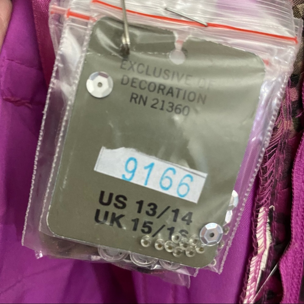 MoriLee Pink Leopard Tulle and Rhinestones Party Dress Size 13 - Picture 14 of 16